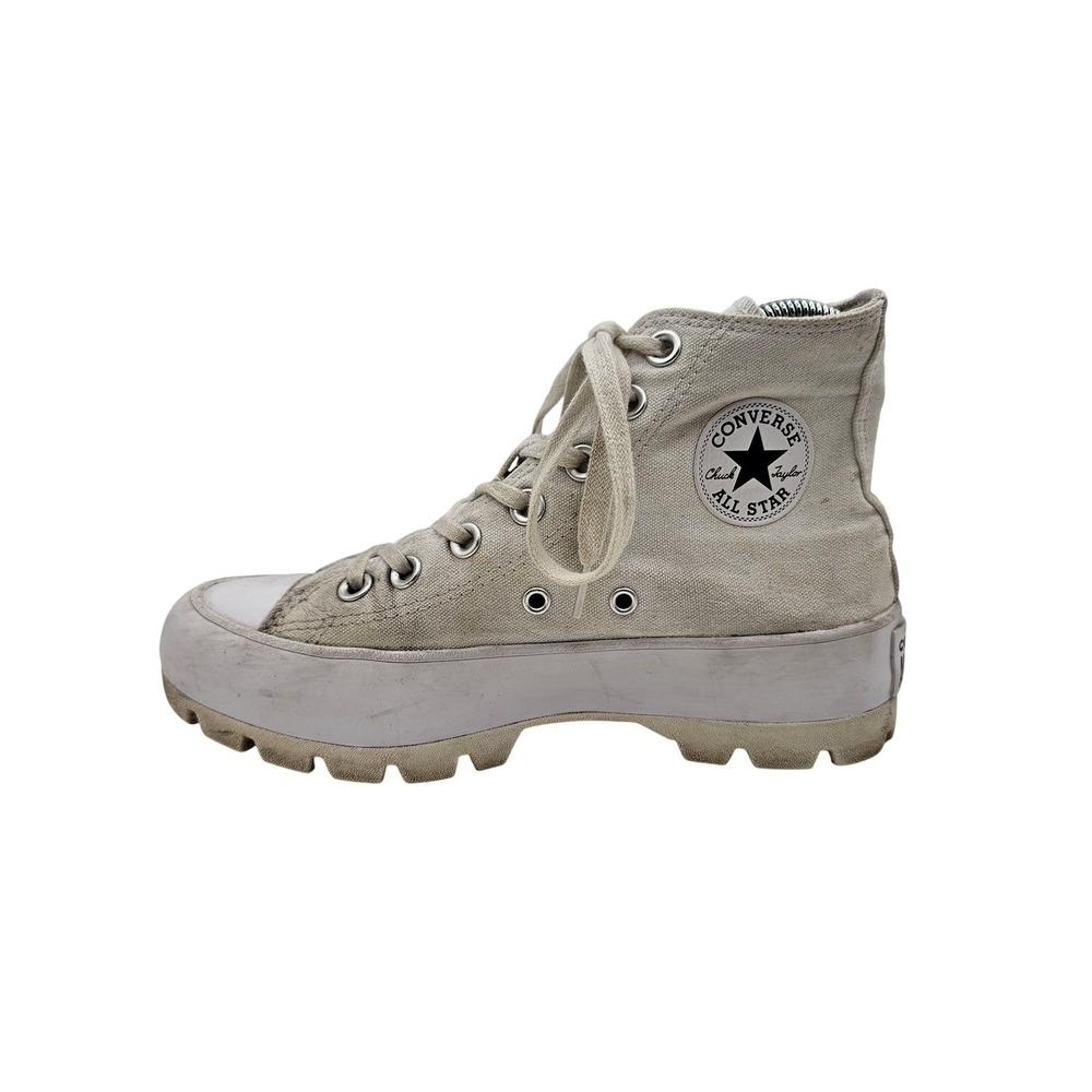 Converse Chuck Taylor All Star Lugged Shoes Womens Size 5 Beige Sneakers 565902C